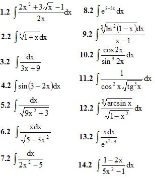 Вариант 2 ИДЗ 8.1 14 интегралов 