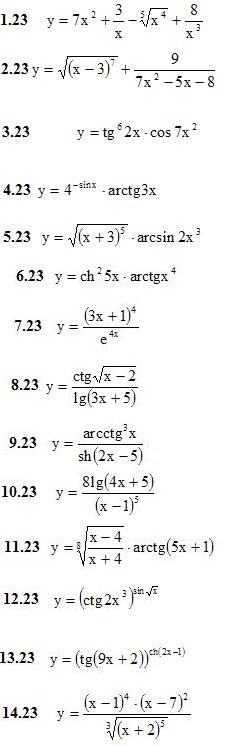 Вариант №23 ИДЗ 6.1 14 задач 