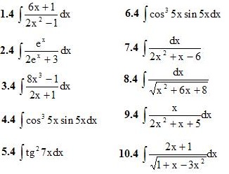 Вариант 4 ИДЗ 8.2 10 интегралов 