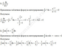 Неопределенный интеграл решение пример 1
