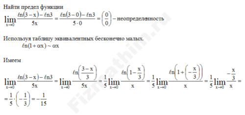 Вычисление предела функции решение пример 32