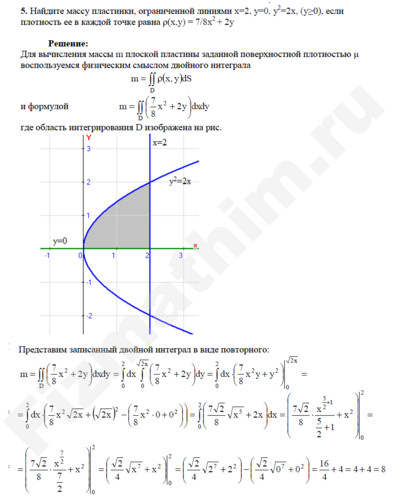 Найдите массу пластинки решение пример 1