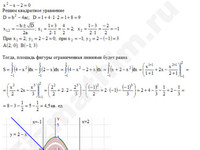 Площадь фигуры ограниченной линиями решение пример 22