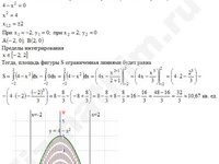 Площадь фигуры ограниченной линиями решение пример 19