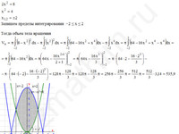 Вычислить объем тела образованного вращением решение пример 7