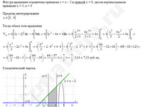 Вычислить объем тела образованного вращением решение пример 6